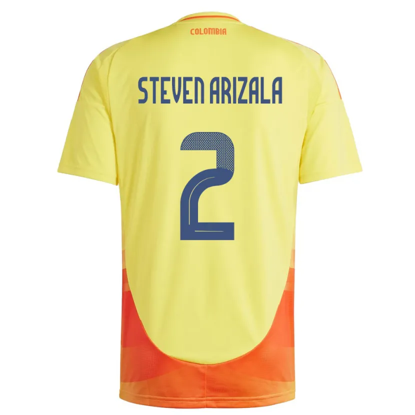 Danxen Damen Kolumbien Elver Steven Arizala #2 Gelb Heimtrikot Trikot 24-26 T-Shirt
