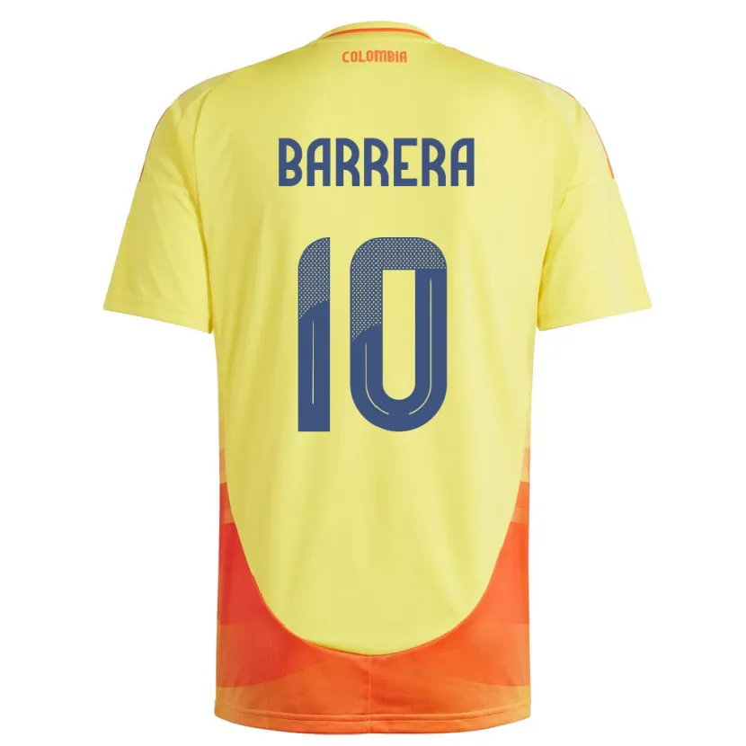 Danxen Damen Kolumbien Jordan Barrera #10 Gelb Heimtrikot Trikot 24-26 T-Shirt