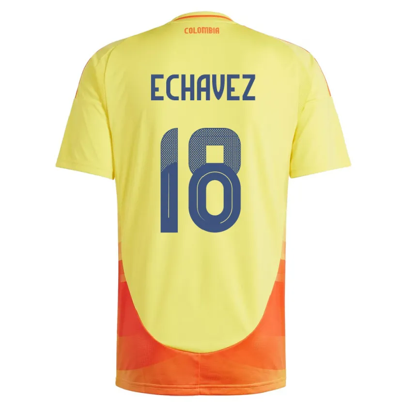 Danxen Damen Kolumbien Jhon Echavez #18 Gelb Heimtrikot Trikot 24-26 T-Shirt