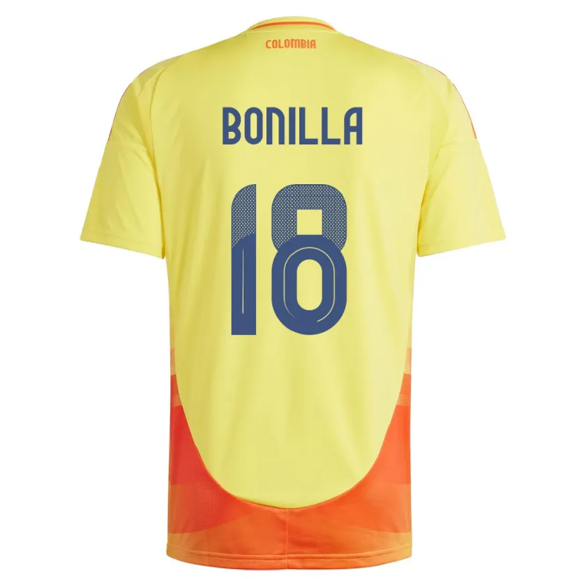 Danxen Damen Kolumbien Wendy Bonilla #18 Gelb Heimtrikot Trikot 24-26 T-Shirt