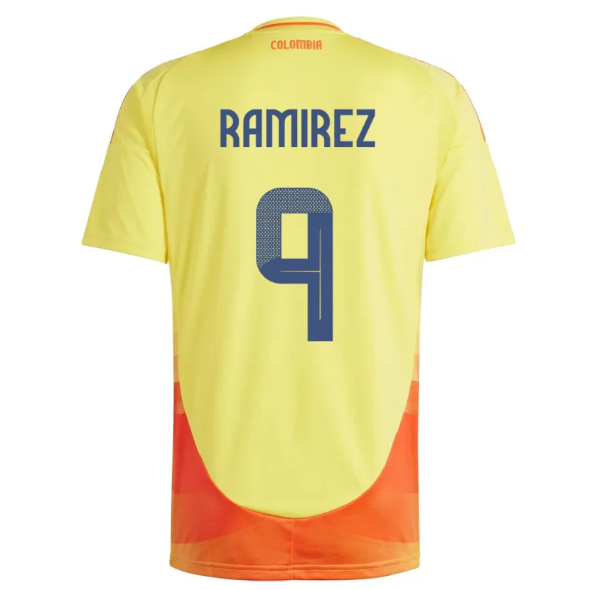 Danxen Damen Kolumbien Mayra Ramírez #9 Gelb Heimtrikot Trikot 24-26 T-Shirt