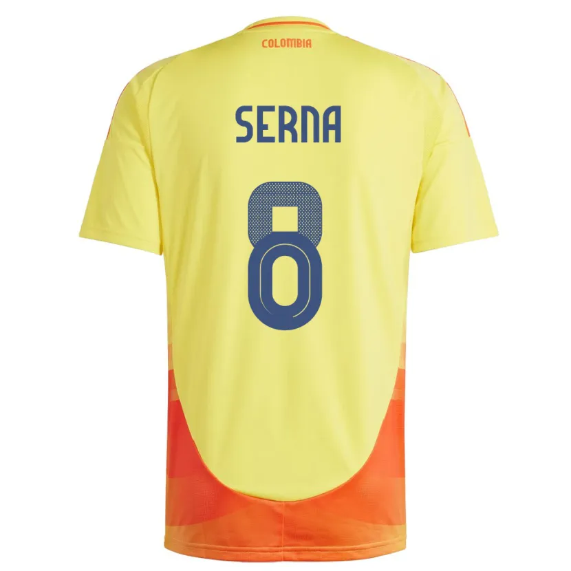 Danxen Damen Kolumbien Liced Serna #8 Gelb Heimtrikot Trikot 24-26 T-Shirt