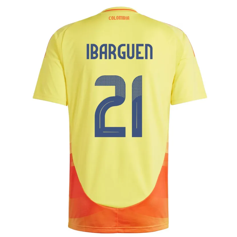 Danxen Damen Kolumbien Kelly Ibargüen #21 Gelb Heimtrikot Trikot 24-26 T-Shirt