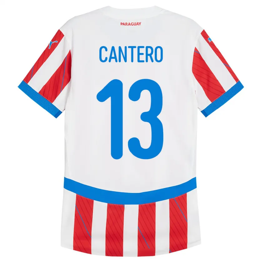 Danxen Damen Paraguay Alexis Cantero #13 Weiß Rot Heimtrikot Trikot 24-26 T-Shirt