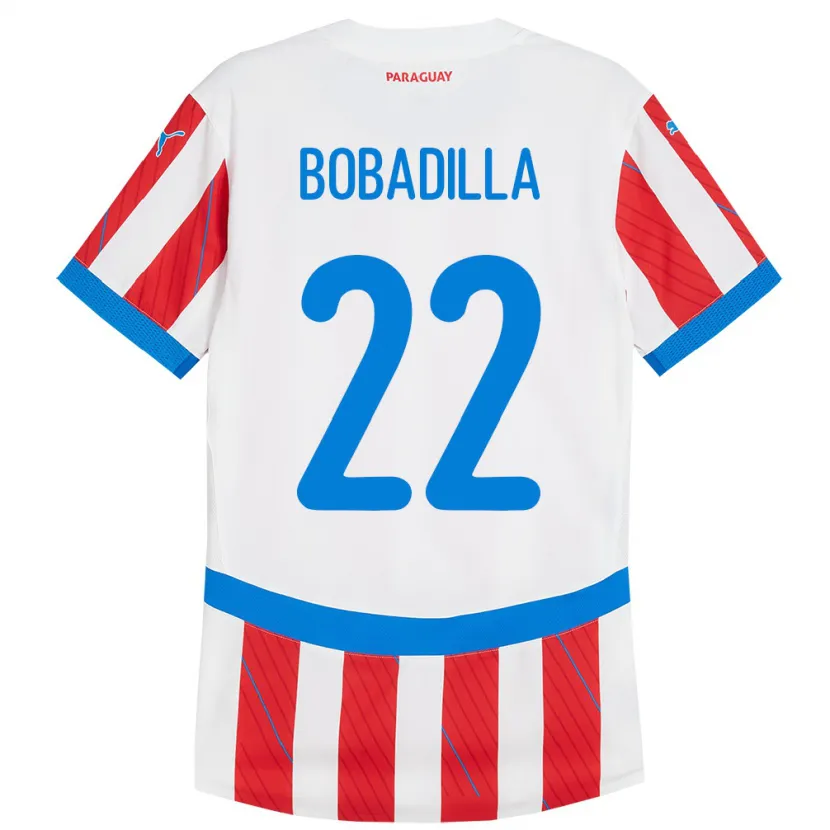 Danxen Damen Paraguay Dylan Bobadilla #22 Weiß Rot Heimtrikot Trikot 24-26 T-Shirt