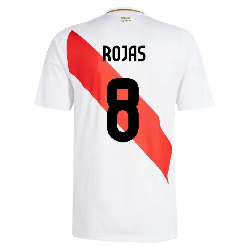 Danxen Damen Peru Álvaro Rojas #8 Weiß Heimtrikot Trikot 24-26 T-Shirt