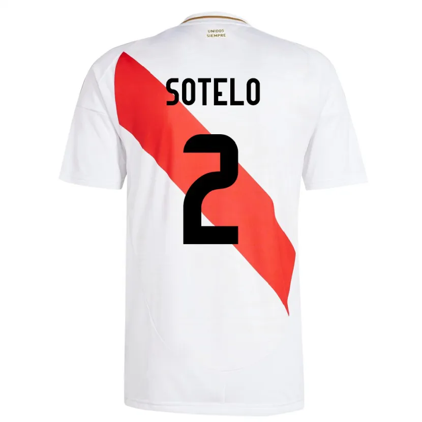 Danxen Damen Peru Ghian Sotelo #2 Weiß Heimtrikot Trikot 24-26 T-Shirt