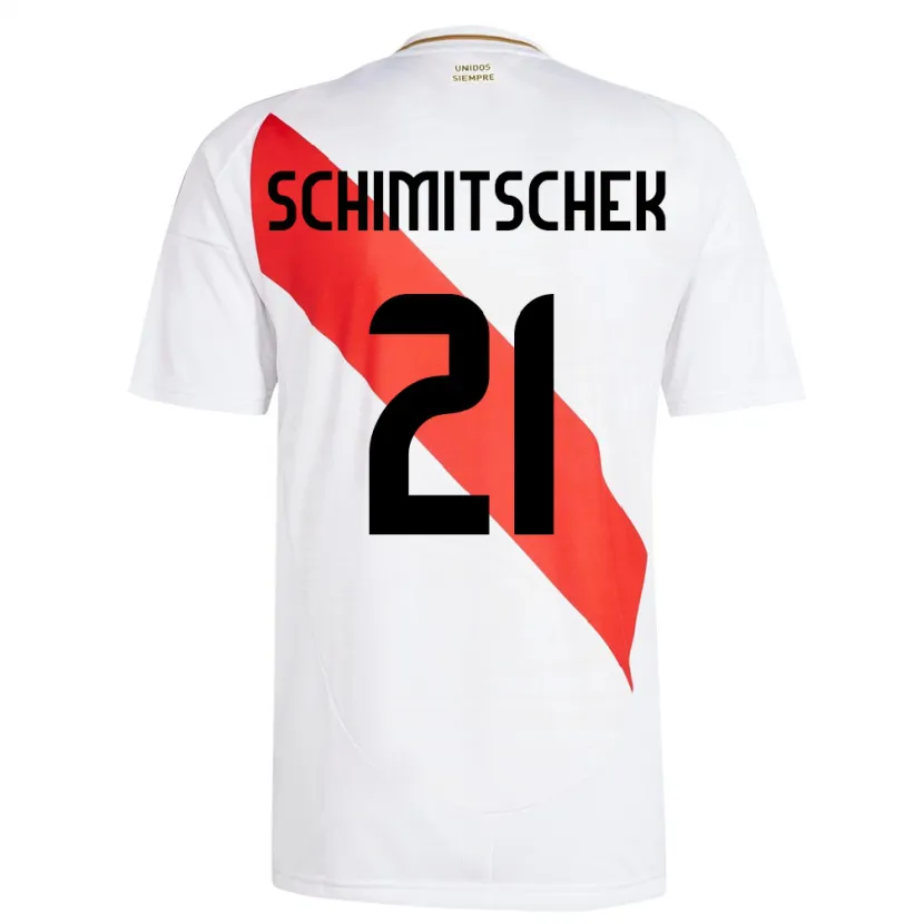 Danxen Damen Peru Ian Schimitschek #21 Weiß Heimtrikot Trikot 24-26 T-Shirt