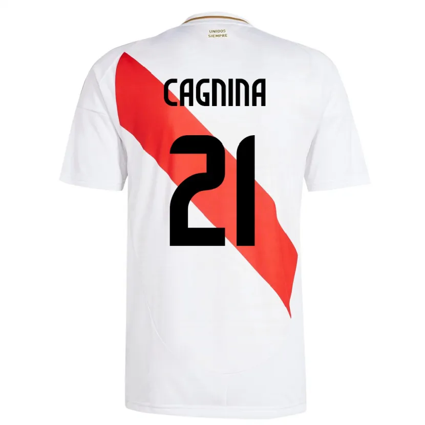 Danxen Damen Peru Grace Cagnina #21 Weiß Heimtrikot Trikot 24-26 T-Shirt