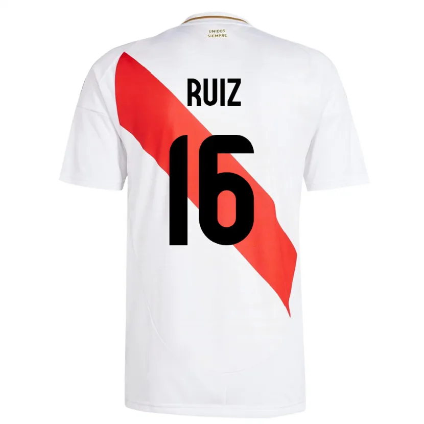 Danxen Damen Peru Birka Ruiz #16 Weiß Heimtrikot Trikot 24-26 T-Shirt