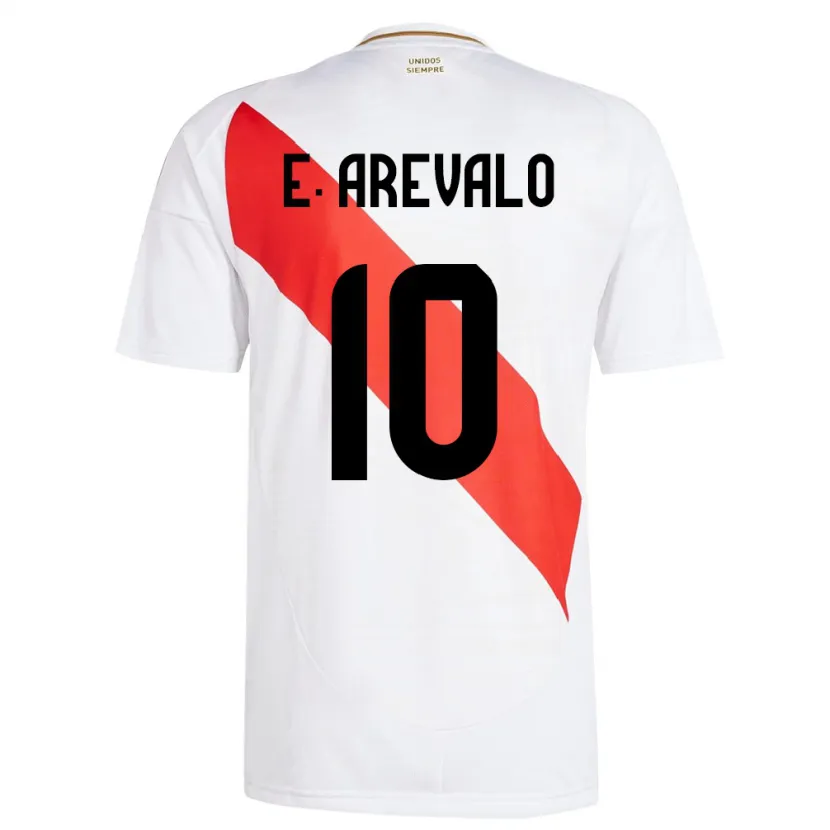 Danxen Damen Peru Emily Arévalo #10 Weiß Heimtrikot Trikot 24-26 T-Shirt