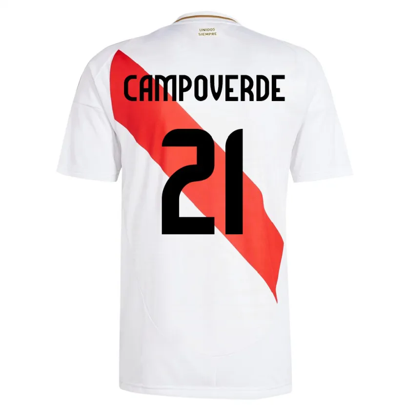 Danxen Damen Peru Luz Campoverde #21 Weiß Heimtrikot Trikot 24-26 T-Shirt