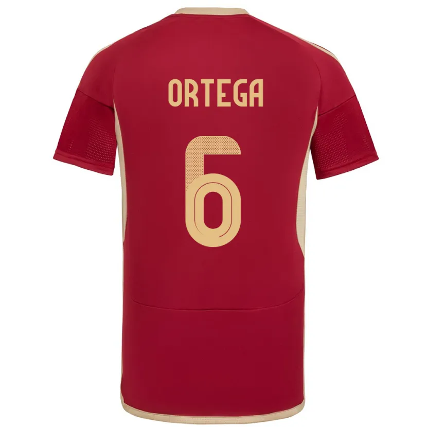 Danxen Damen Venezuela Bryant Ortega #6 Burgund Heimtrikot Trikot 24-26 T-Shirt