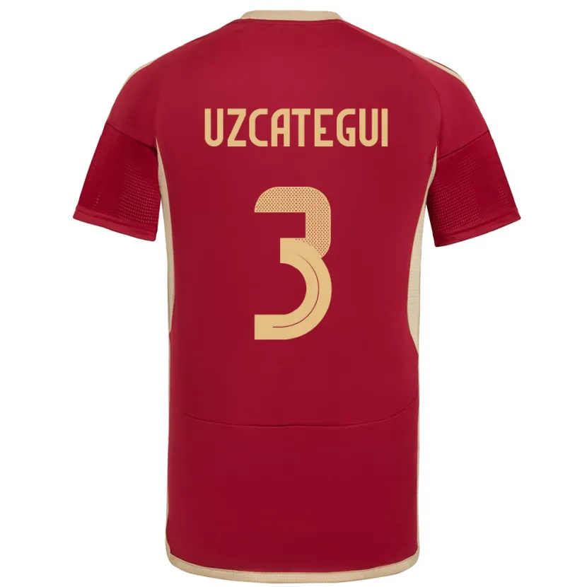 Danxen Damen Venezuela Rafael Uzcátegui #3 Burgund Heimtrikot Trikot 24-26 T-Shirt