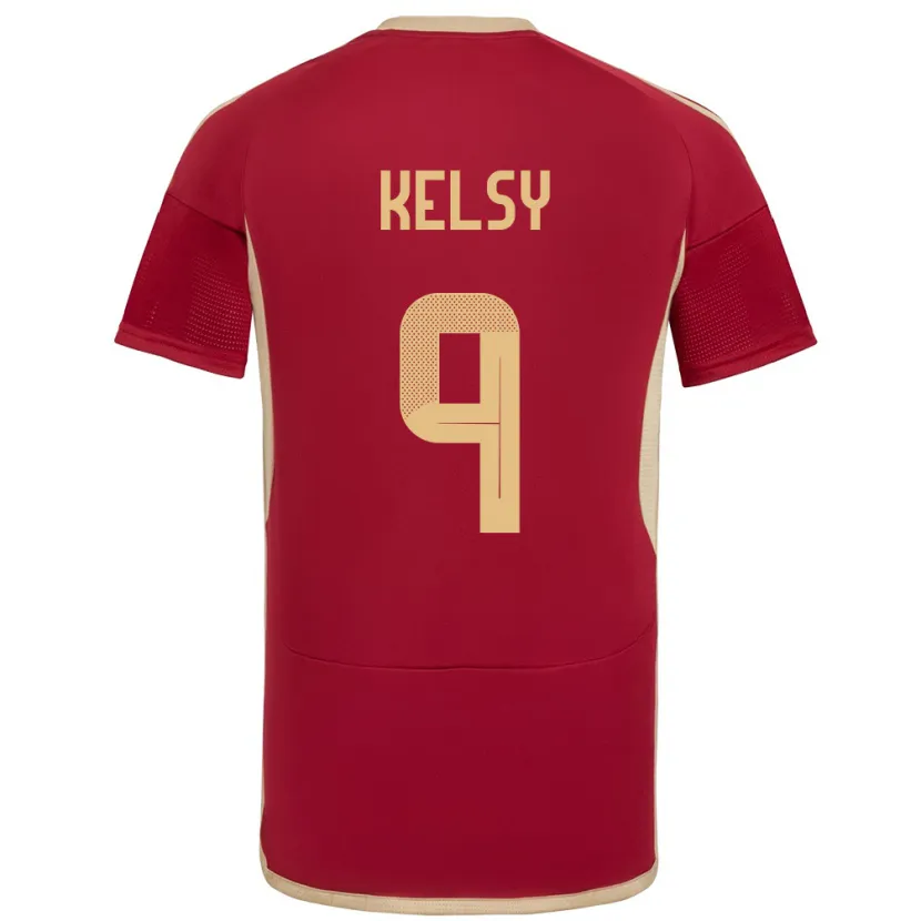 Danxen Damen Venezuela Kevin Kelsy #9 Burgund Heimtrikot Trikot 24-26 T-Shirt