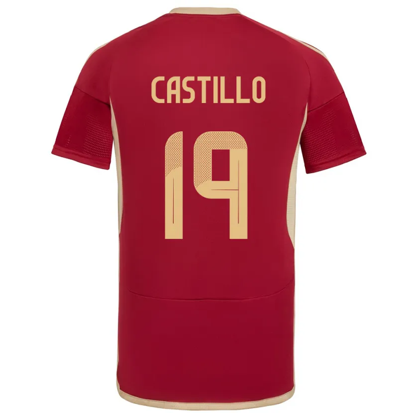 Danxen Damen Venezuela Bryan Castillo #19 Burgund Heimtrikot Trikot 24-26 T-Shirt