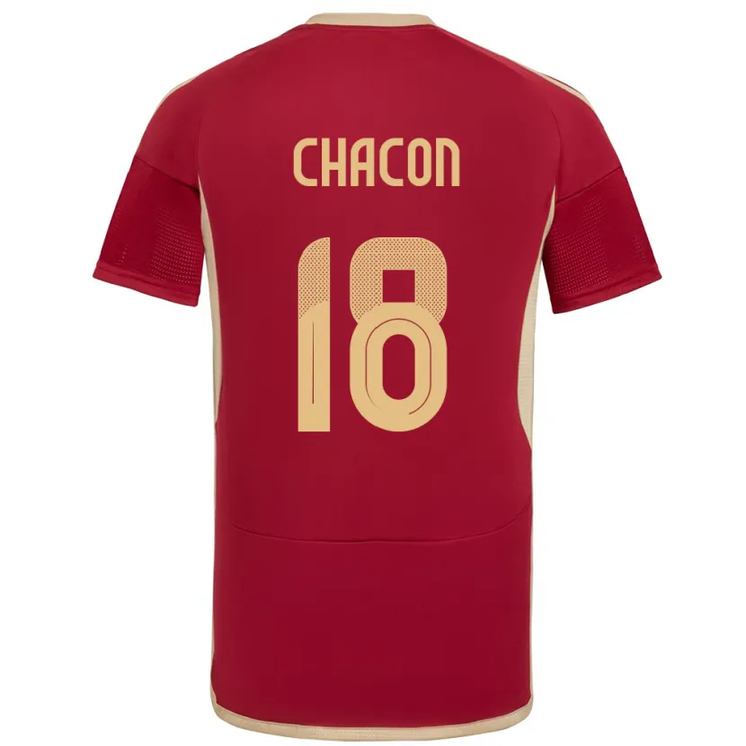 Danxen Damen Venezuela Yerson Chacón #18 Burgund Heimtrikot Trikot 24-26 T-Shirt