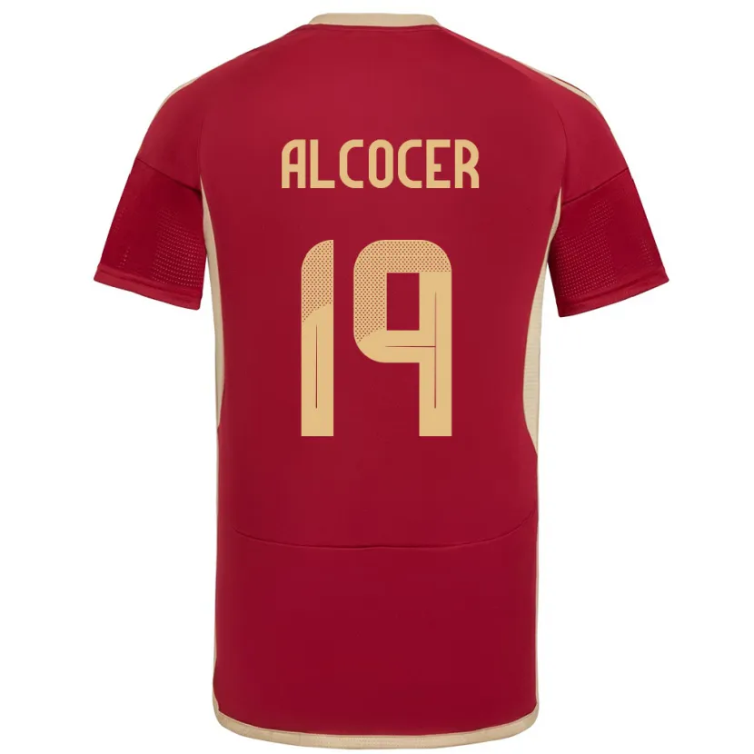 Danxen Damen Venezuela Brayan Alcocer #19 Burgund Heimtrikot Trikot 24-26 T-Shirt