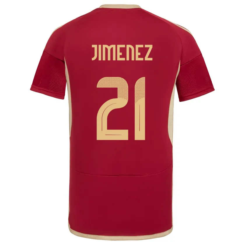 Danxen Damen Venezuela Marianyela Jiménez #21 Burgund Heimtrikot Trikot 24-26 T-Shirt