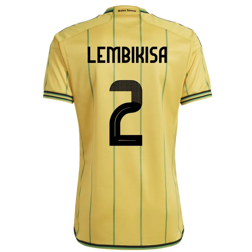 Danxen Damen Jamaika Dexter Lembikisa #2 Gelb Heimtrikot Trikot 24-26 T-Shirt