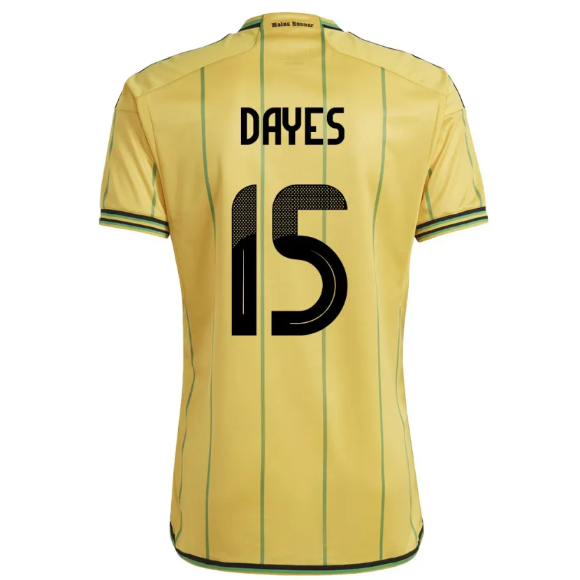 Danxen Damen Jamaika Mikayla Dayes #15 Gelb Heimtrikot Trikot 24-26 T-Shirt