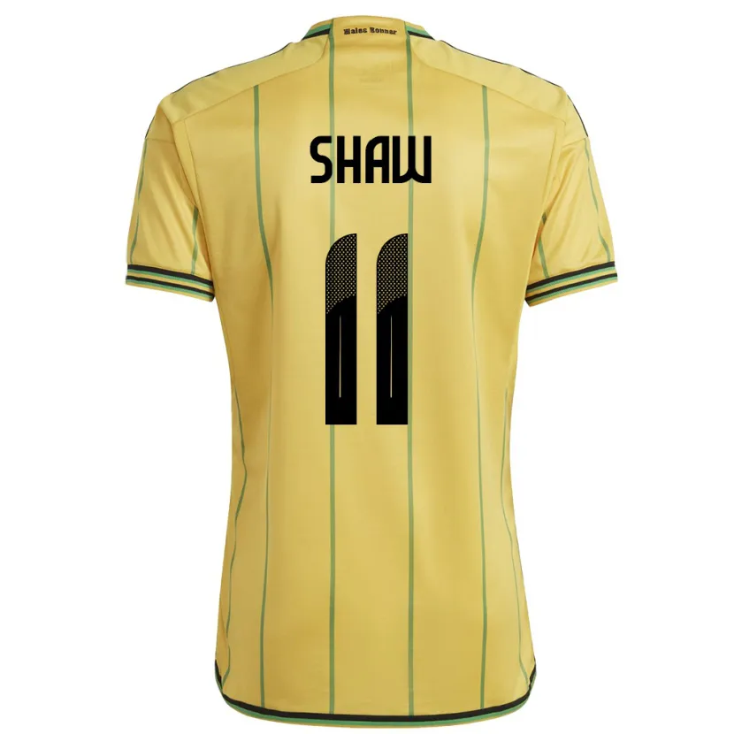 Danxen Damen Jamaika Khadija Shaw #11 Gelb Heimtrikot Trikot 24-26 T-Shirt