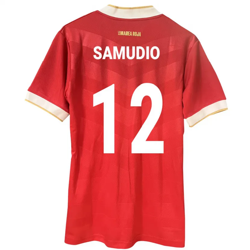 Danxen Damen Panama César Samudio #12 Rot Heimtrikot Trikot 24-26 T-Shirt