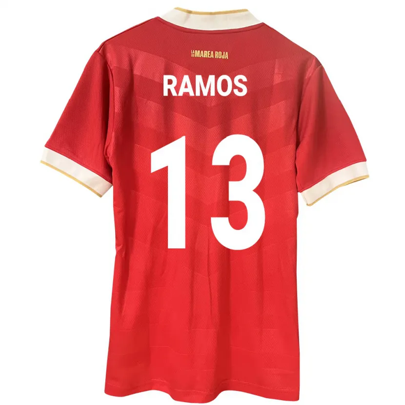 Danxen Damen Panama Jiovany Ramos #13 Rot Heimtrikot Trikot 24-26 T-Shirt