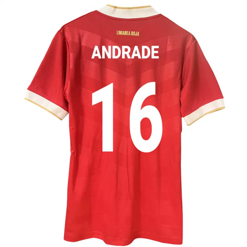 Danxen Damen Panama Andrés Andrade #16 Rot Heimtrikot Trikot 24-26 T-Shirt