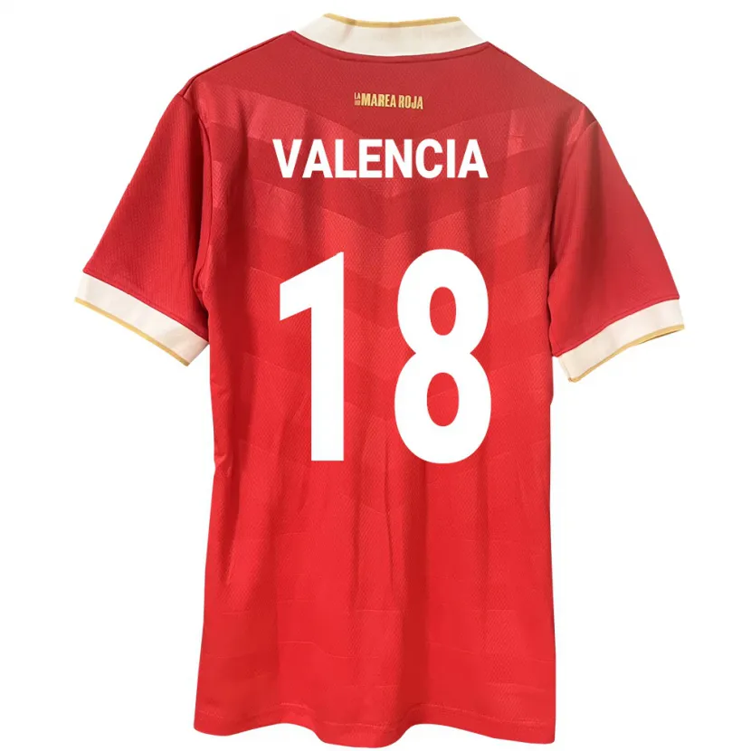 Danxen Damen Panama Omar Valencia #18 Rot Heimtrikot Trikot 24-26 T-Shirt