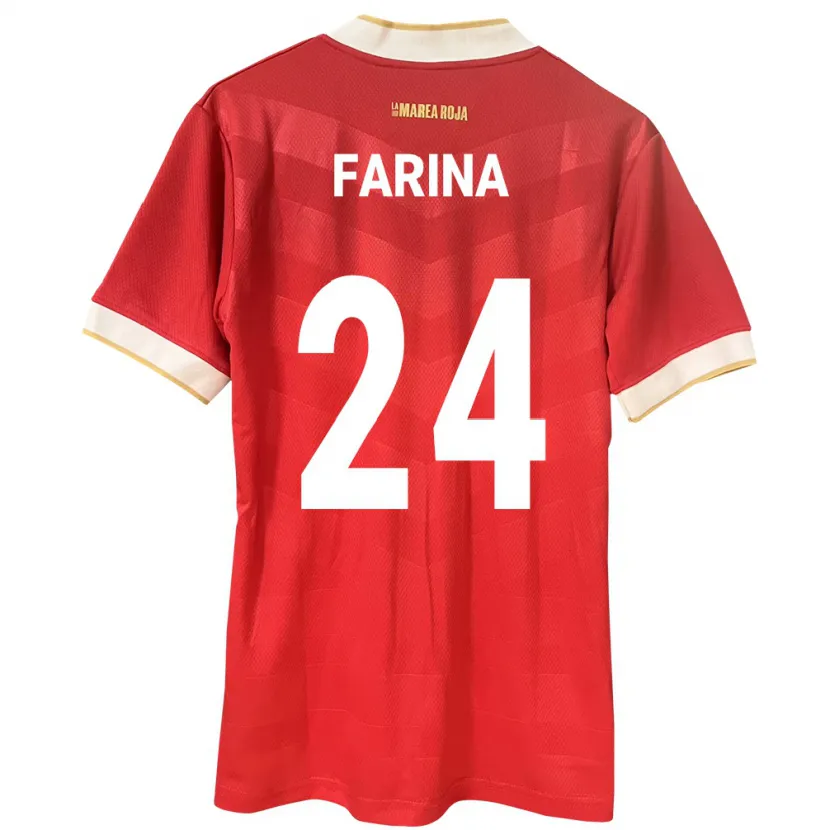Danxen Damen Panama Edgardo Fariña #24 Rot Heimtrikot Trikot 24-26 T-Shirt