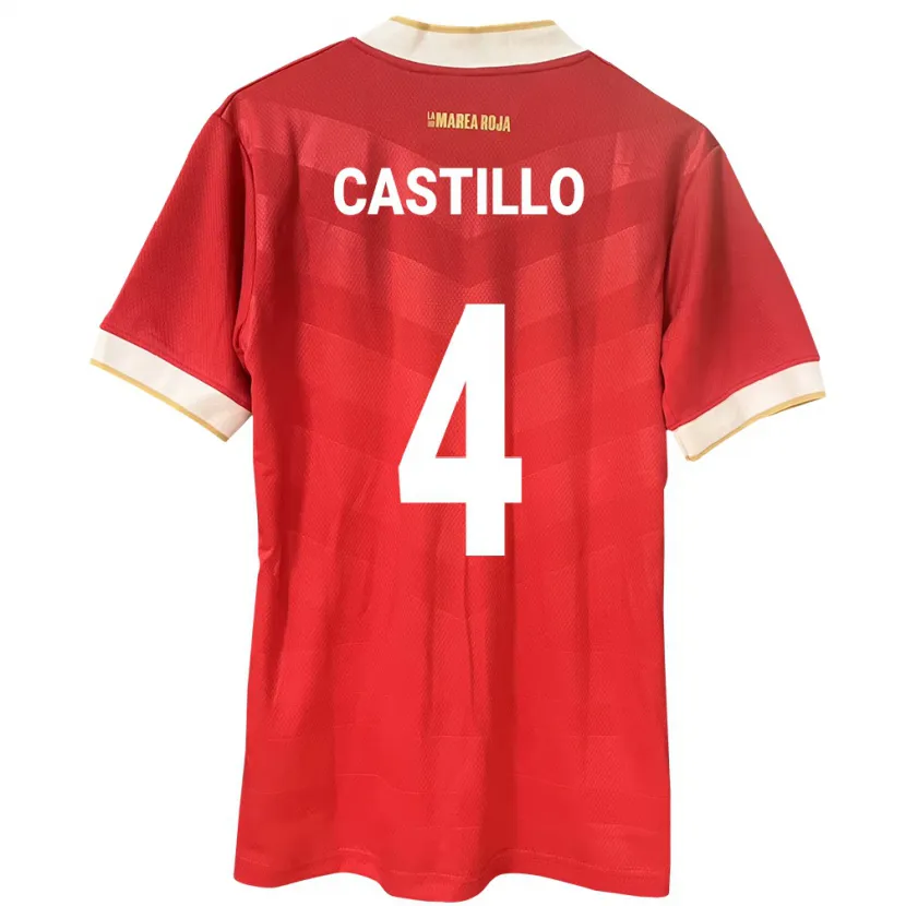 Danxen Damen Panama Katherine Castillo #4 Rot Heimtrikot Trikot 24-26 T-Shirt