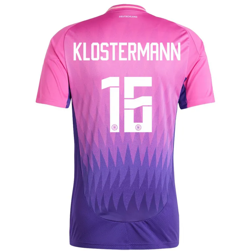 Danxen Damen Deutschland Lukas Klostermann #16 Pink Lila Auswärtstrikot Trikot 24-26 T-Shirt
