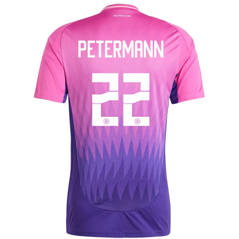 Danxen Damen Deutschland Lena Petermann #22 Pink Lila Auswärtstrikot Trikot 24-26 T-Shirt
