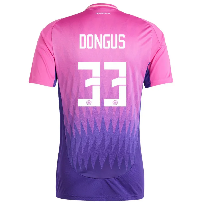 Danxen Damen Deutschland Fabienne Dongus #33 Pink Lila Auswärtstrikot Trikot 24-26 T-Shirt