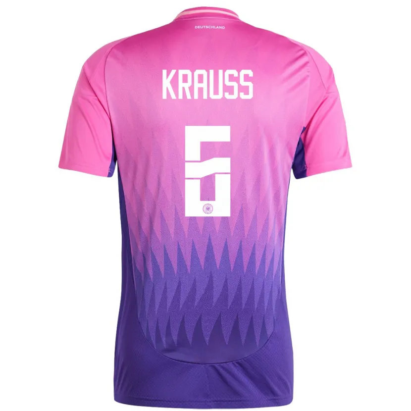 Danxen Damen Deutschland Tom Kraub #6 Pink Lila Auswärtstrikot Trikot 24-26 T-Shirt