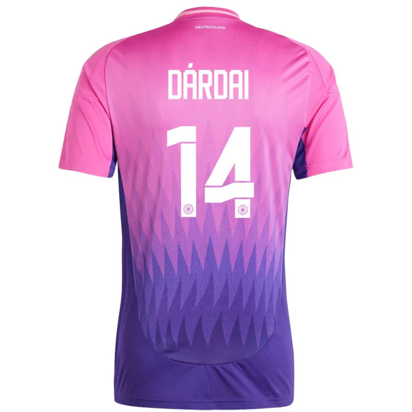 Danxen Damen Deutschland Marton Dardai #14 Pink Lila Auswärtstrikot Trikot 24-26 T-Shirt