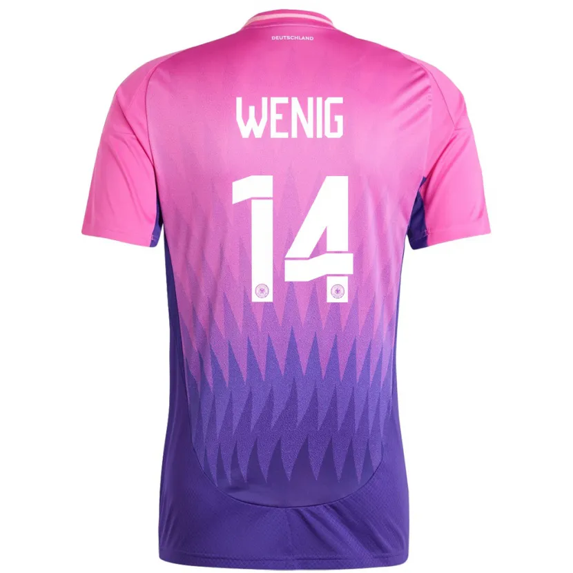 Danxen Damen Deutschland Marcel Wenig #14 Pink Lila Auswärtstrikot Trikot 24-26 T-Shirt