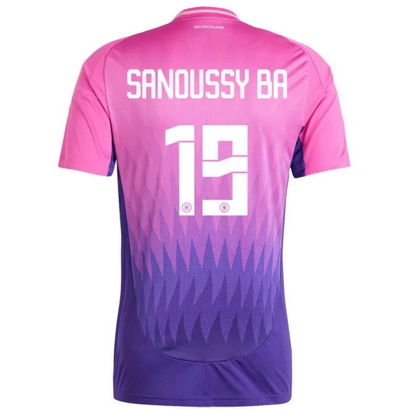 Danxen Damen Deutschland Sanoussy Ba #19 Pink Lila Auswärtstrikot Trikot 24-26 T-Shirt