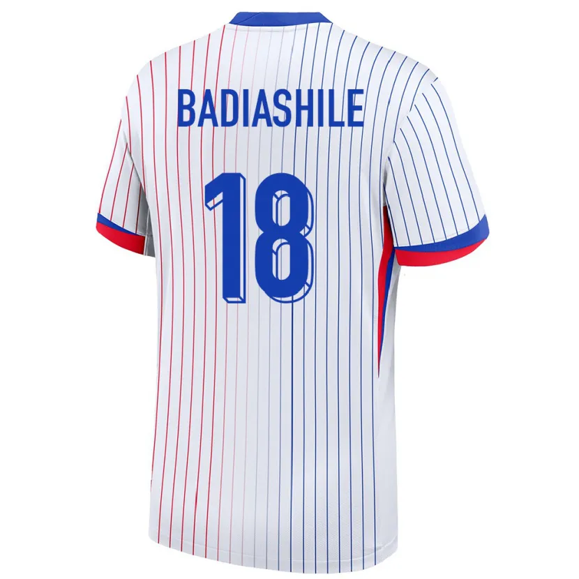 Danxen Damen Frankreich Benoit Badiashile #18 Weiß Auswärtstrikot Trikot 24-26 T-Shirt