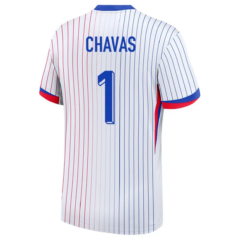 Danxen Damen Frankreich Mylene Chavas #1 Weiß Auswärtstrikot Trikot 24-26 T-Shirt