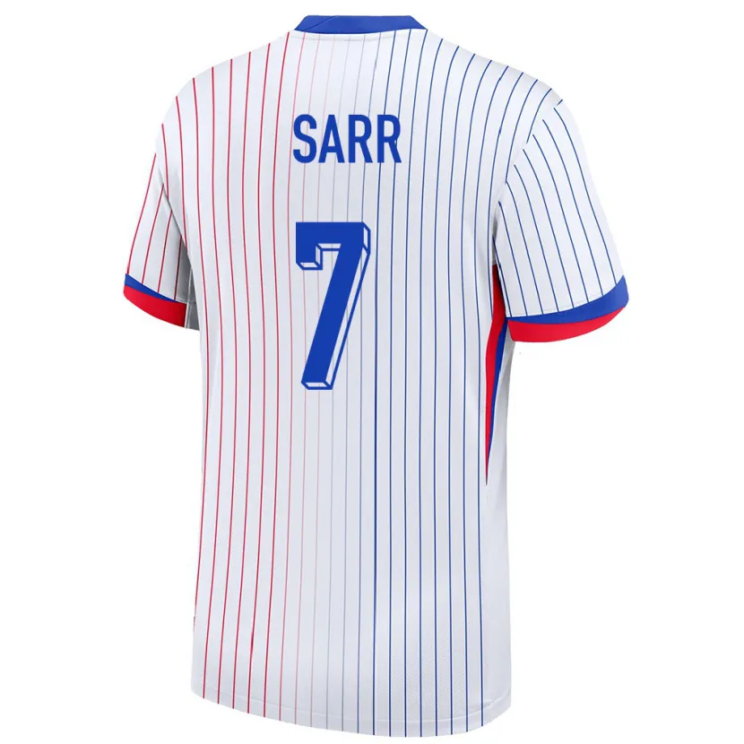 Danxen Damen Frankreich Ouleymata Sarr #7 Weiß Auswärtstrikot Trikot 24-26 T-Shirt