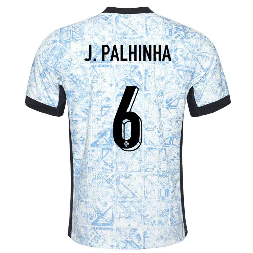 Danxen Damen Portugal Joao Palhinha #6 Cremeblau Auswärtstrikot Trikot 24-26 T-Shirt