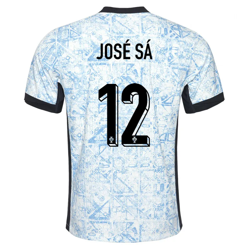 Danxen Damen Portugal Jose Sa #12 Cremeblau Auswärtstrikot Trikot 24-26 T-Shirt
