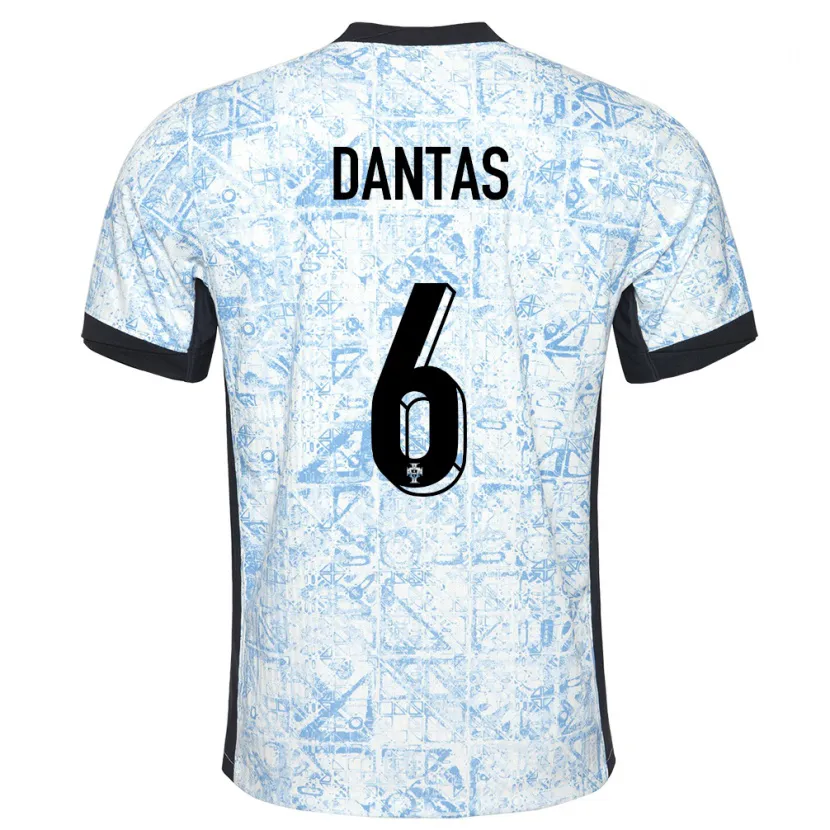Danxen Damen Portugal Tiago Dantas #6 Cremeblau Auswärtstrikot Trikot 24-26 T-Shirt