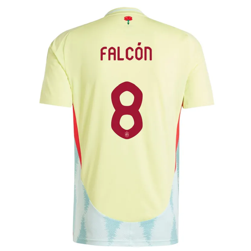 Danxen Damen Spanien Andrea Falcon #8 Gelb Auswärtstrikot Trikot 24-26 T-Shirt