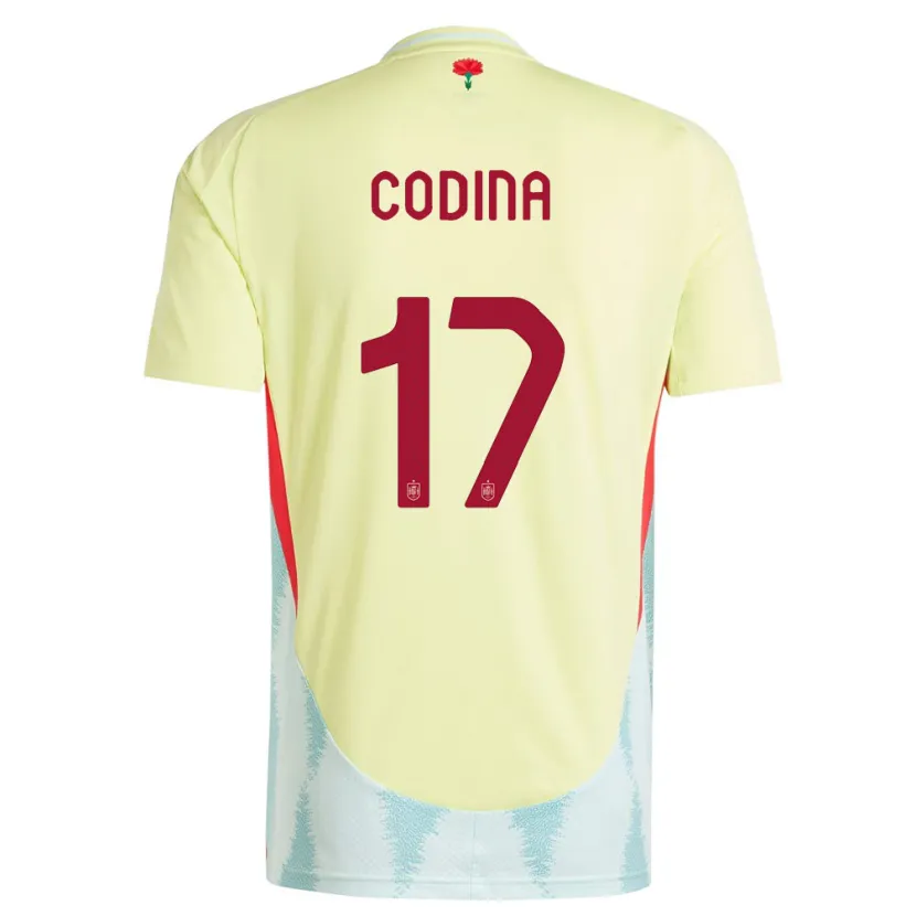 Danxen Damen Spanien Laia Codina #17 Gelb Auswärtstrikot Trikot 24-26 T-Shirt