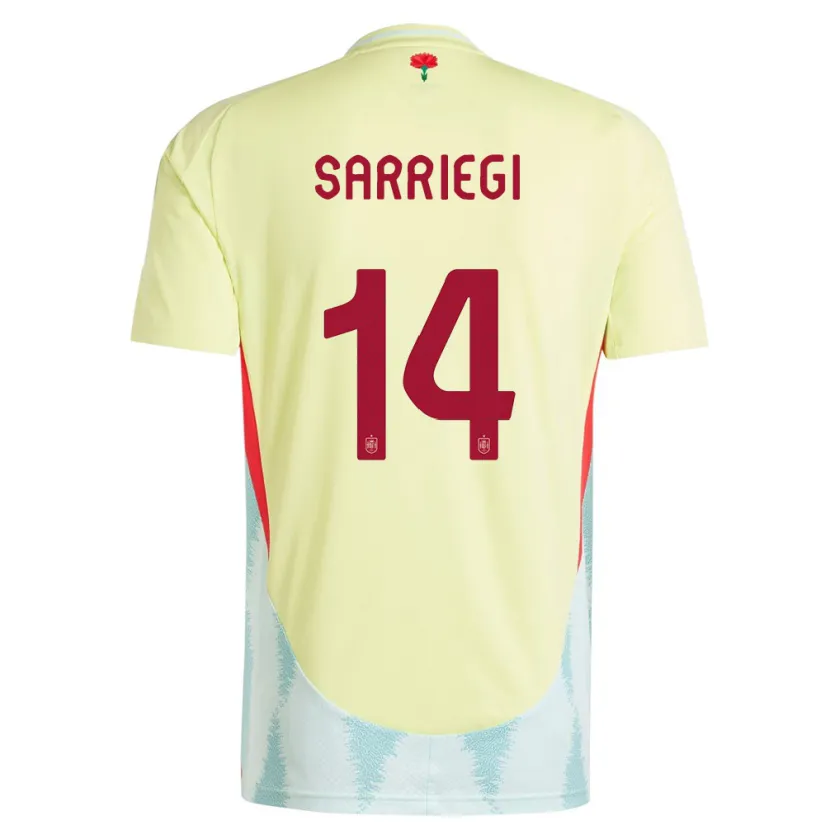 Danxen Damen Spanien Amaiur Sarriegi #14 Gelb Auswärtstrikot Trikot 24-26 T-Shirt