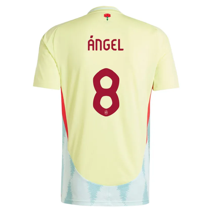 Danxen Damen Spanien Manuel Angel #8 Gelb Auswärtstrikot Trikot 24-26 T-Shirt
