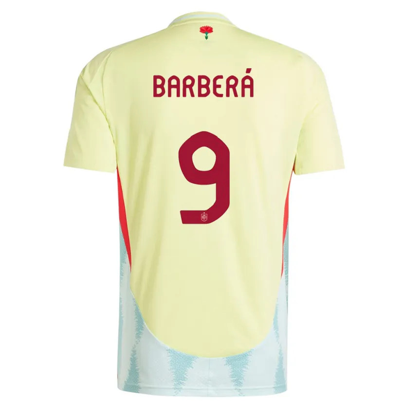Danxen Damen Spanien Victor Barbera #9 Gelb Auswärtstrikot Trikot 24-26 T-Shirt